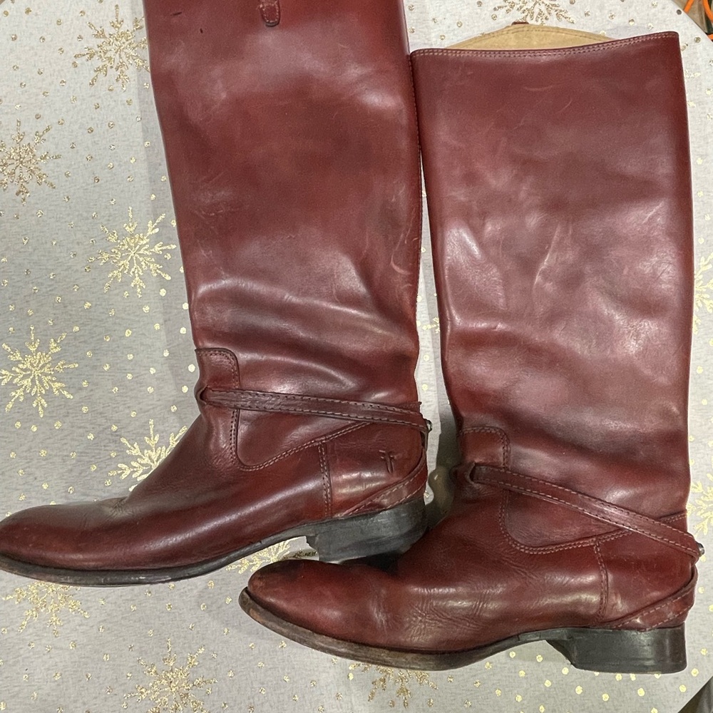 Frye Burgundy Leather Boots